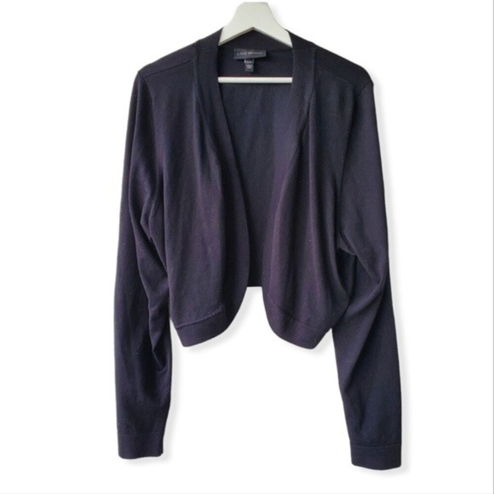Lane Bryant Black Cropped Cardigan 26/28